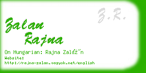 zalan rajna business card